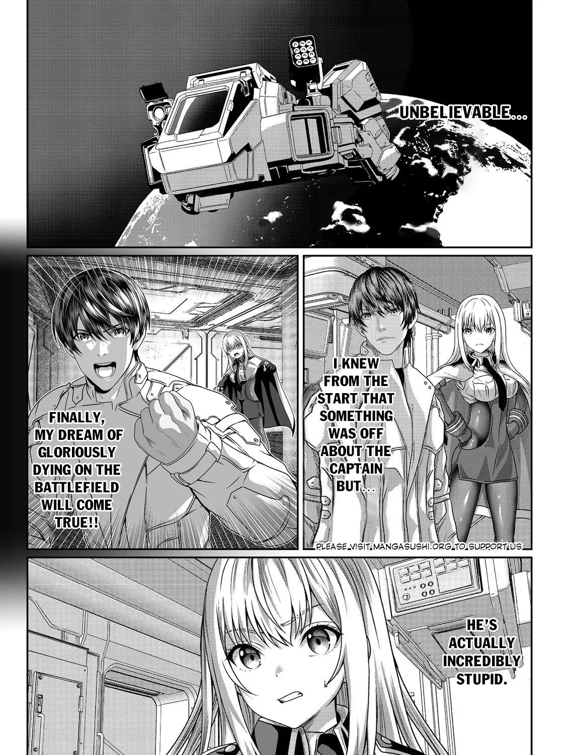 "Koko wa Makasete Sakini Ike!" wo shitai Shinitagari no Nozomanu Uchuu Gekokujou Chapter 4 page 3 - 