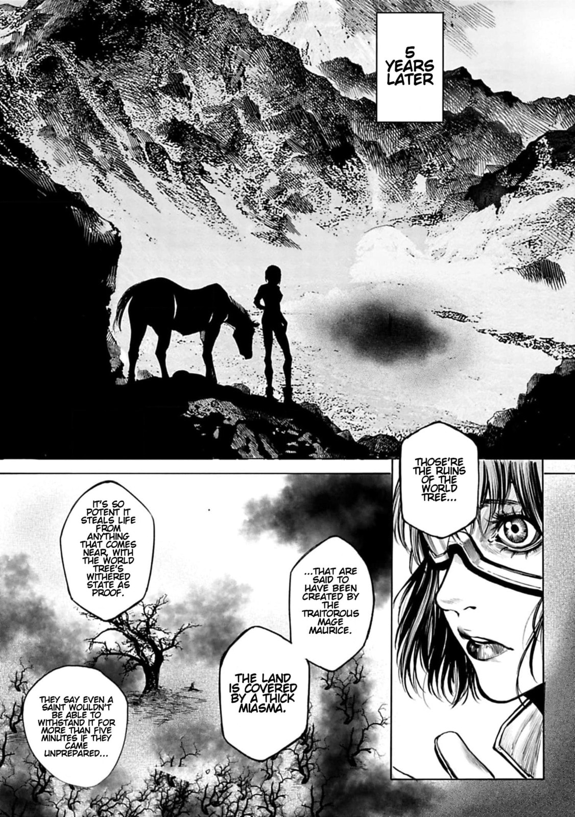 Kokuma Musou: Ochita Sei Kishi to Fukushou no Kuro Madoushi Chapter 1 page 34 - 