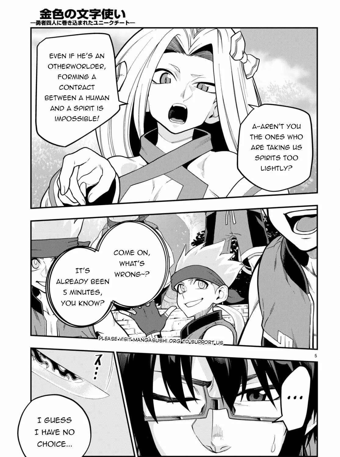 Konjiki No Moji Tsukai - Yuusha Yonin Ni Makikomareta Unique Cheat Chapter 106 page 11 - 