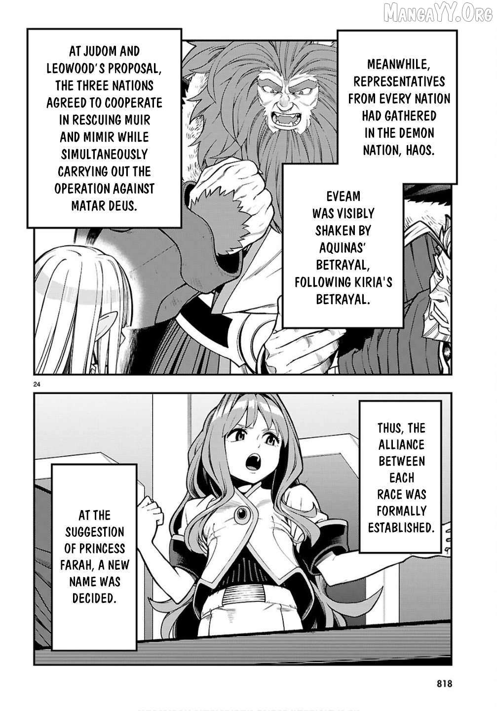 Konjiki No Moji Tsukai - Yuusha Yonin Ni Makikomareta Unique Cheat Chapter 124 page 24 - 