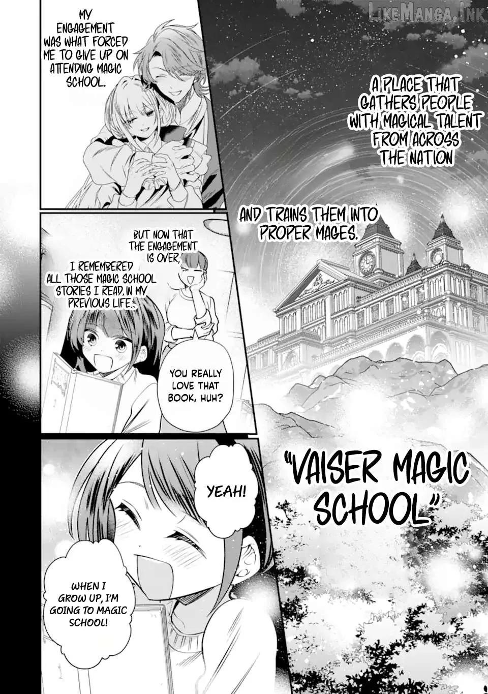 Konyakusha o Sutetara, Tanoshii Mahou Gakkou no Seikatsu ga Matte Imashita! Chapter 1.2 page 12 - 