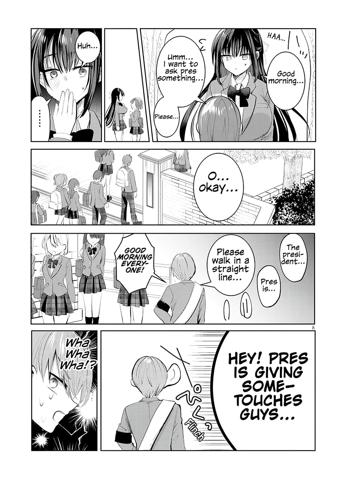 Kotowarenai Kaichou wa Tomoe-kun ni Dake shite Agetai Chapter 1 page 8 - 