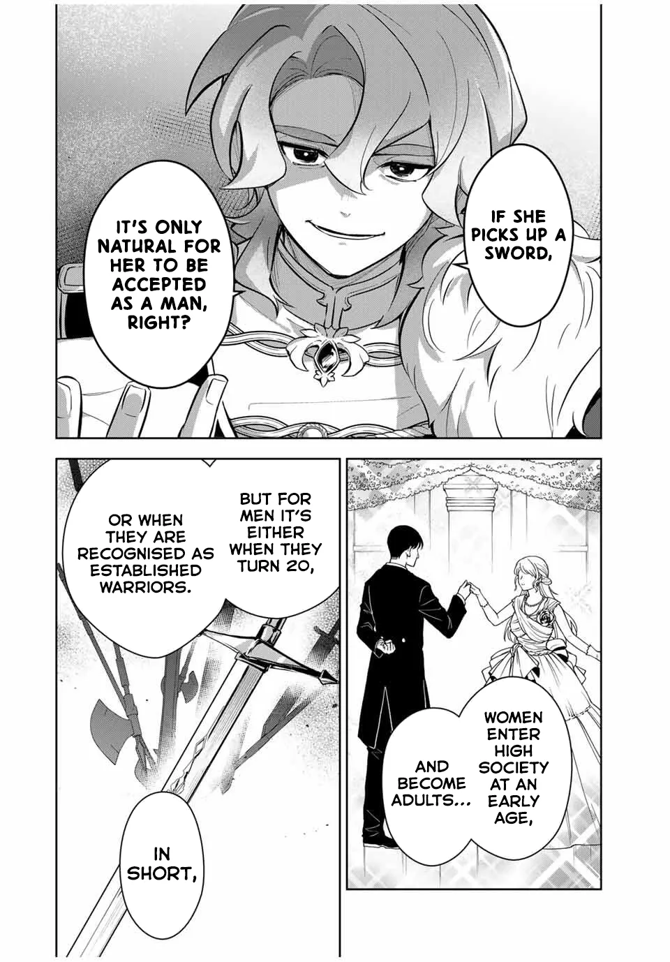 Koujo Tensei: Densetsu no Dai Madoushi (♂), Hime Kishi to Narite Densetsu no Reijou Kishidan o Tsukuri Musou Suru Chapter 3 page 18 - 