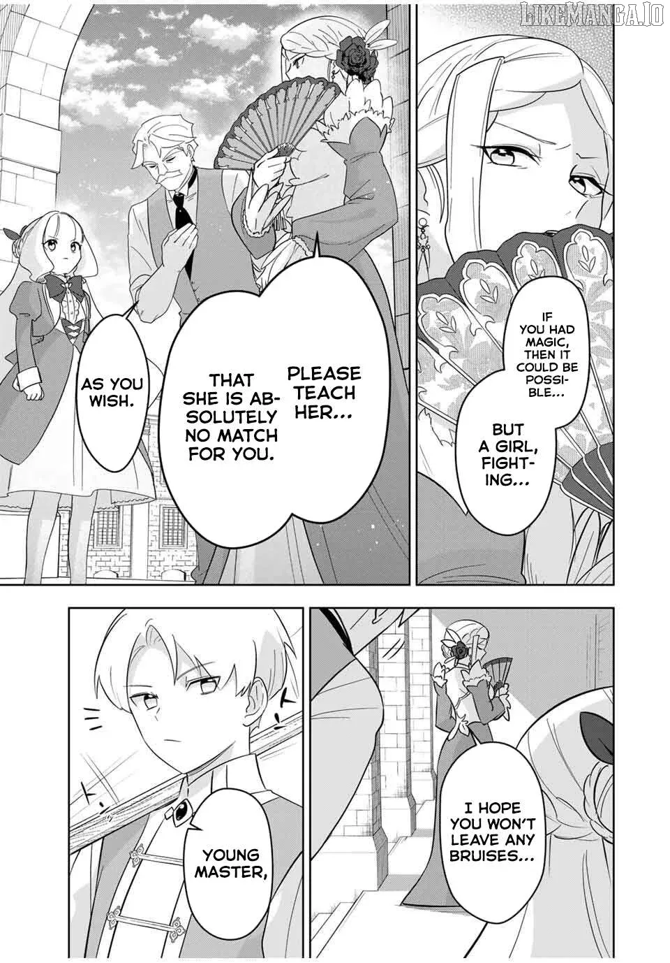 Koujo Tensei ~ Densetsu no Daimadoushi (♂), Hime Kishi to Narite Densetsu no Reijou Kishidan o Tsukuri Musou suru ~ Chapter 1 page 46 - 