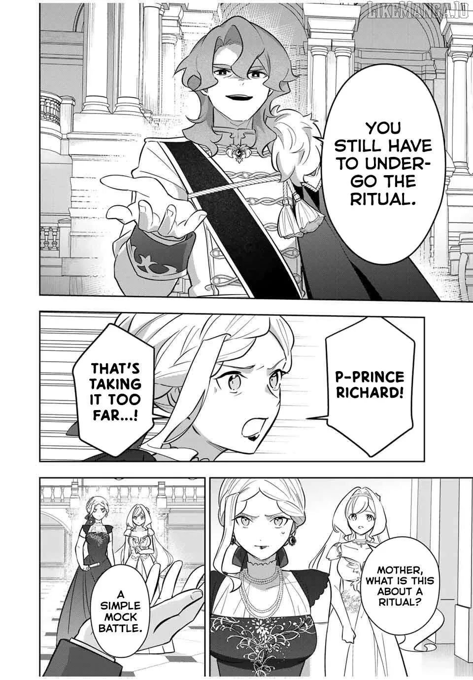 Koujo Tensei ~ Densetsu no Daimadoushi (♂), Hime Kishi to Narite Densetsu no Reijou Kishidan o Tsukuri Musou suru ~ Chapter 4 page 6 - 