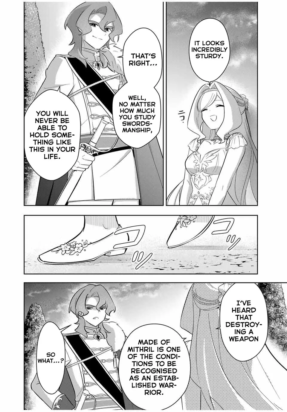 Koujo Tensei: Densetsu no Daimadoushi (♂), Hime Kishi to Narite Densetsu no Reijou Kishidan wo Tsukuri Musou suru Chapter 3 page 22 - 