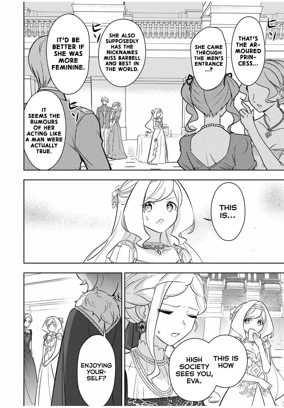 Koujo Tensei: Densetsu no Daimadoushi (♂), Hime Kishi to Narite Densetsu no Reijou Kishidan wo Tsukuri Musou suru Chapter 4 page 4 - 