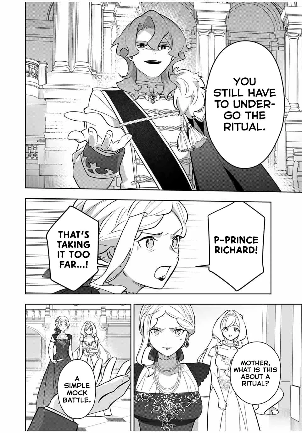 Koujo Tensei: Densetsu no Daimadoushi (♂), Hime Kishi to Narite Densetsu no Reijou Kishidan wo Tsukuri Musou suru Chapter 4 page 6 - 