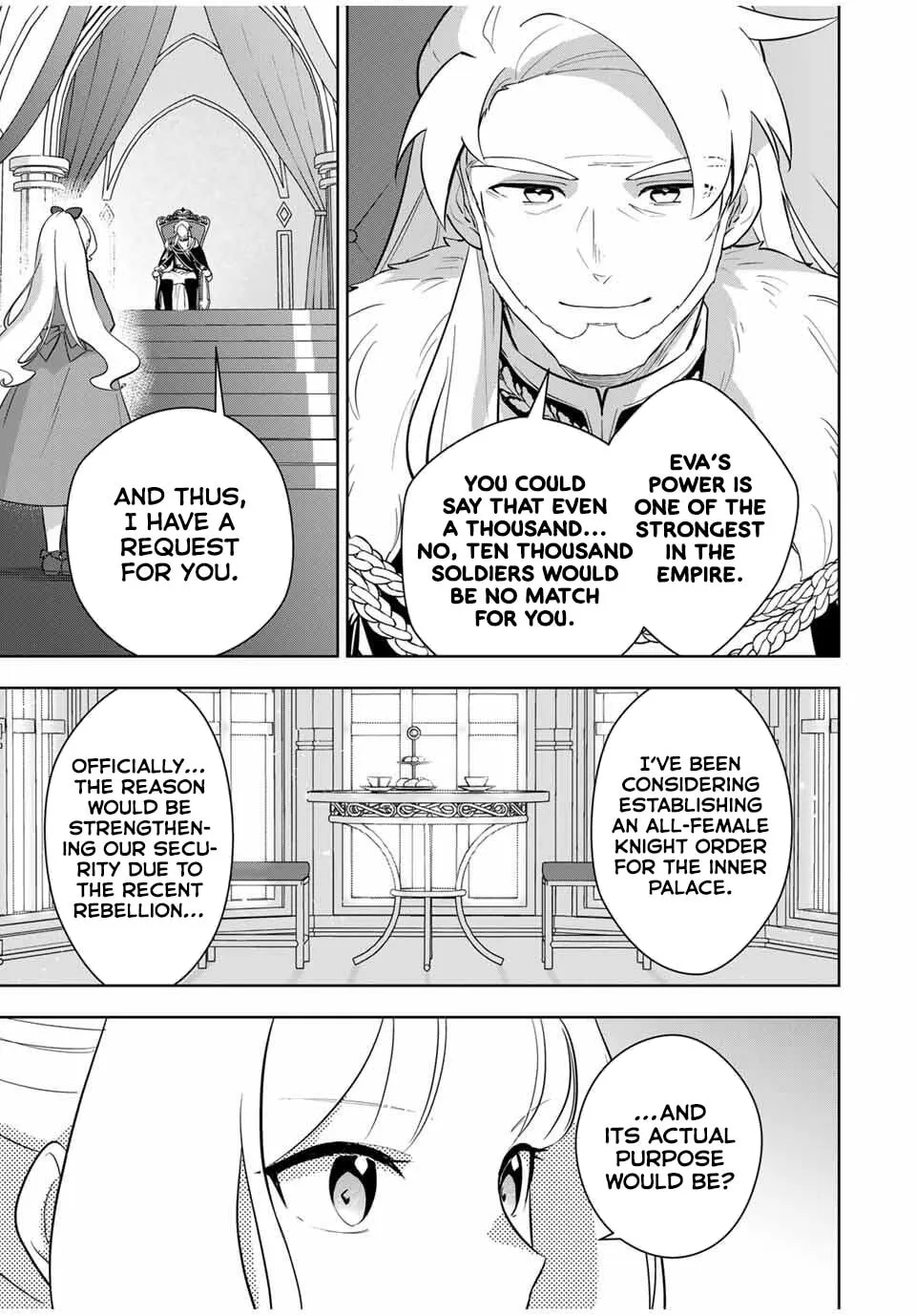 Koujo Tensei: Densetsu no Daimadoushi (♂), Hime Kishi to Narite Densetsu no Reijou Kishidan wo Tsukuri Musou suru Chapter 8 page 13 - 