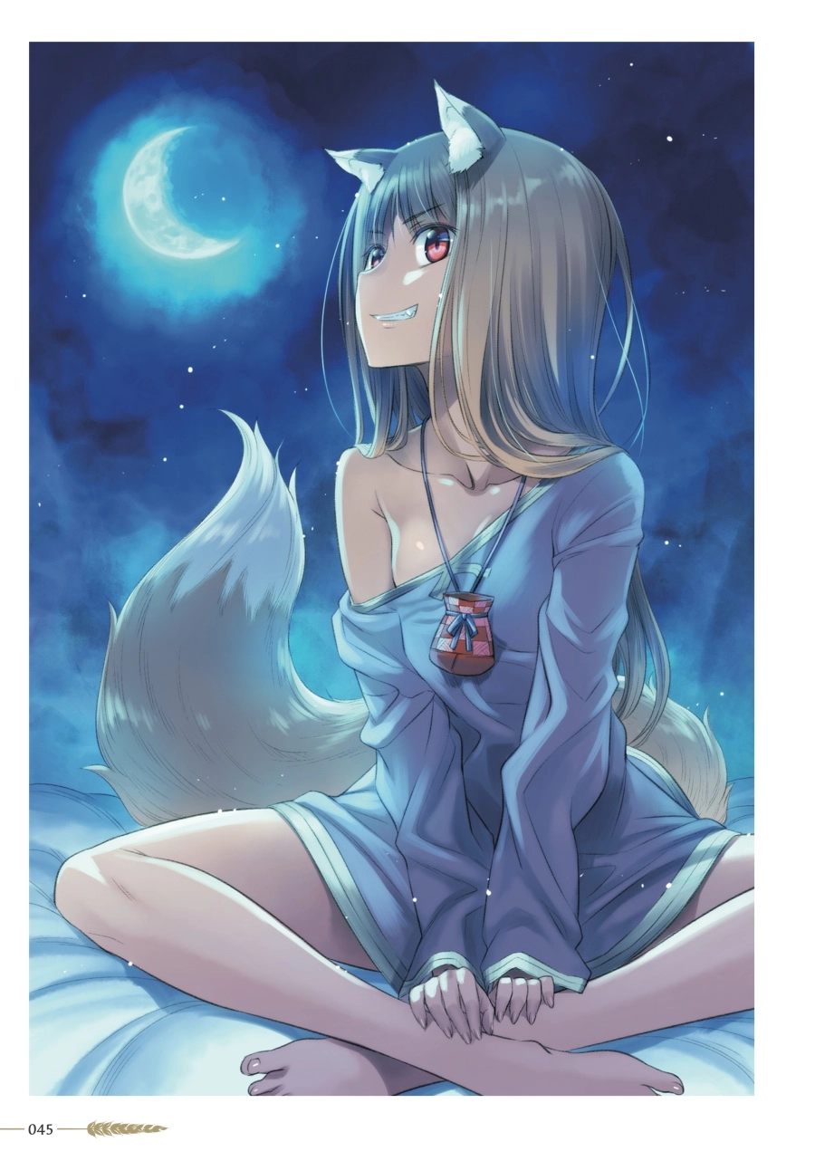 Koume Keito Gashuu - Ookami to Koushinryou: Juunenme no Ringoshu Chapter 0 page 45 - 