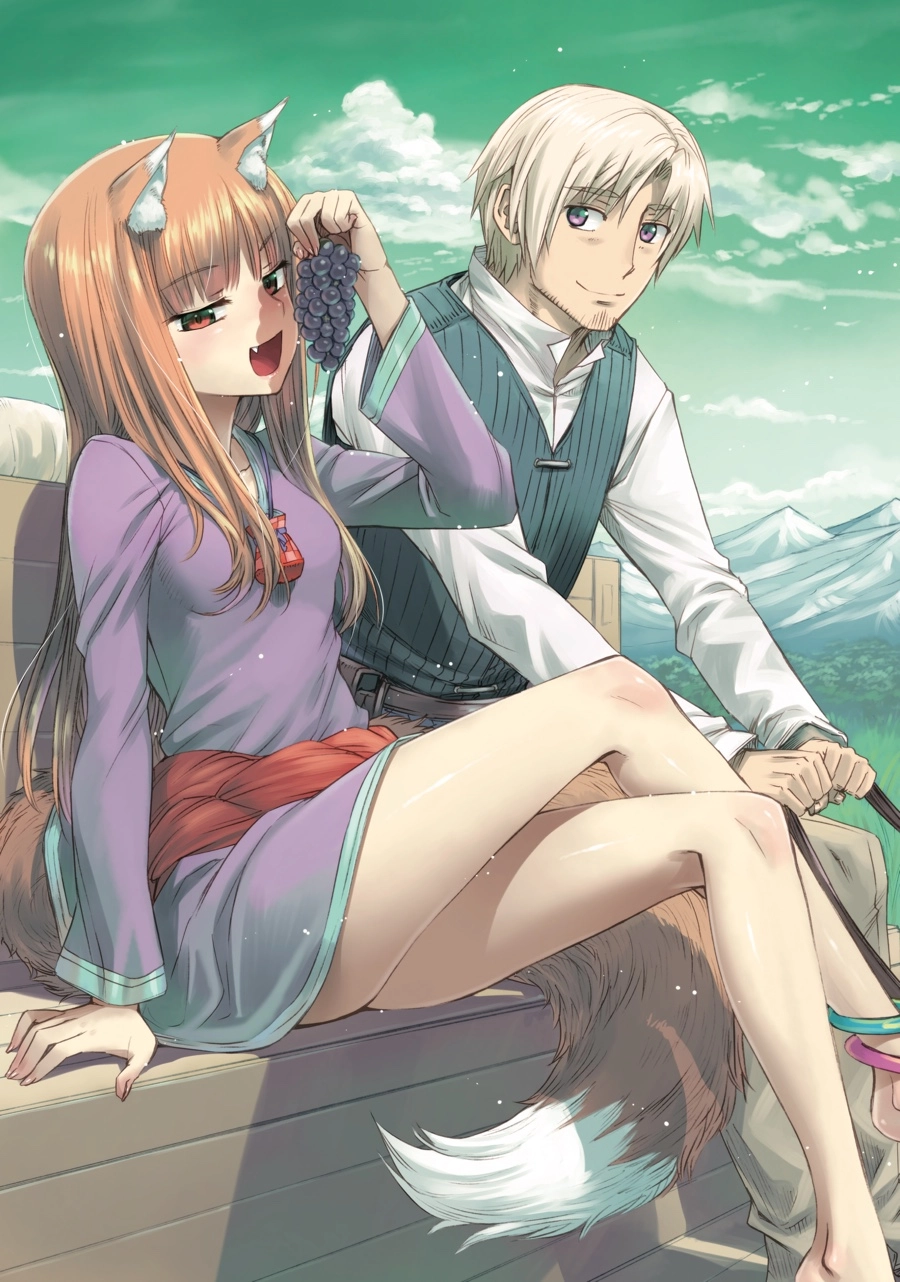 Koume Keito Gashuu - Ookami to Koushinryou: Juunenme no Ringoshu Chapter 0 page 46 - 