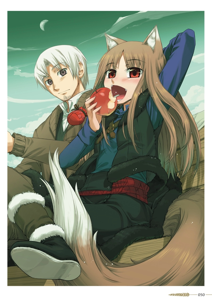 Koume Keito Gashuu - Ookami to Koushinryou: Juunenme no Ringoshu Chapter 0 page 50 - 