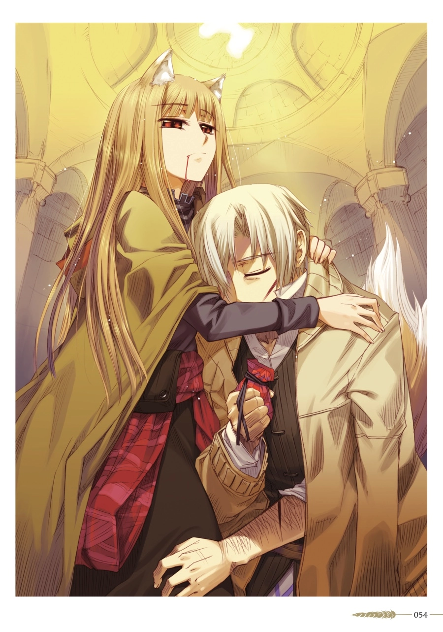 Koume Keito Gashuu - Ookami to Koushinryou: Juunenme no Ringoshu Chapter 0 page 54 - 