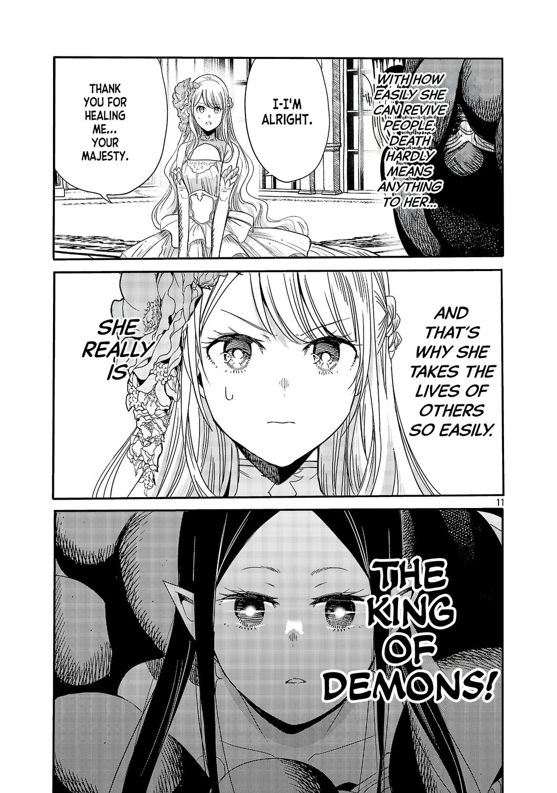 Koushaku Reijou no Rouraku Mission: Maou to no Seiryaku Kekkon ga Jinrui Saigo no Kirifuda desu!... tte, Maou ga Onnanoko no Baai wa Dou Sureba Ii no desu ka!? Chapter 3 page 11 - 