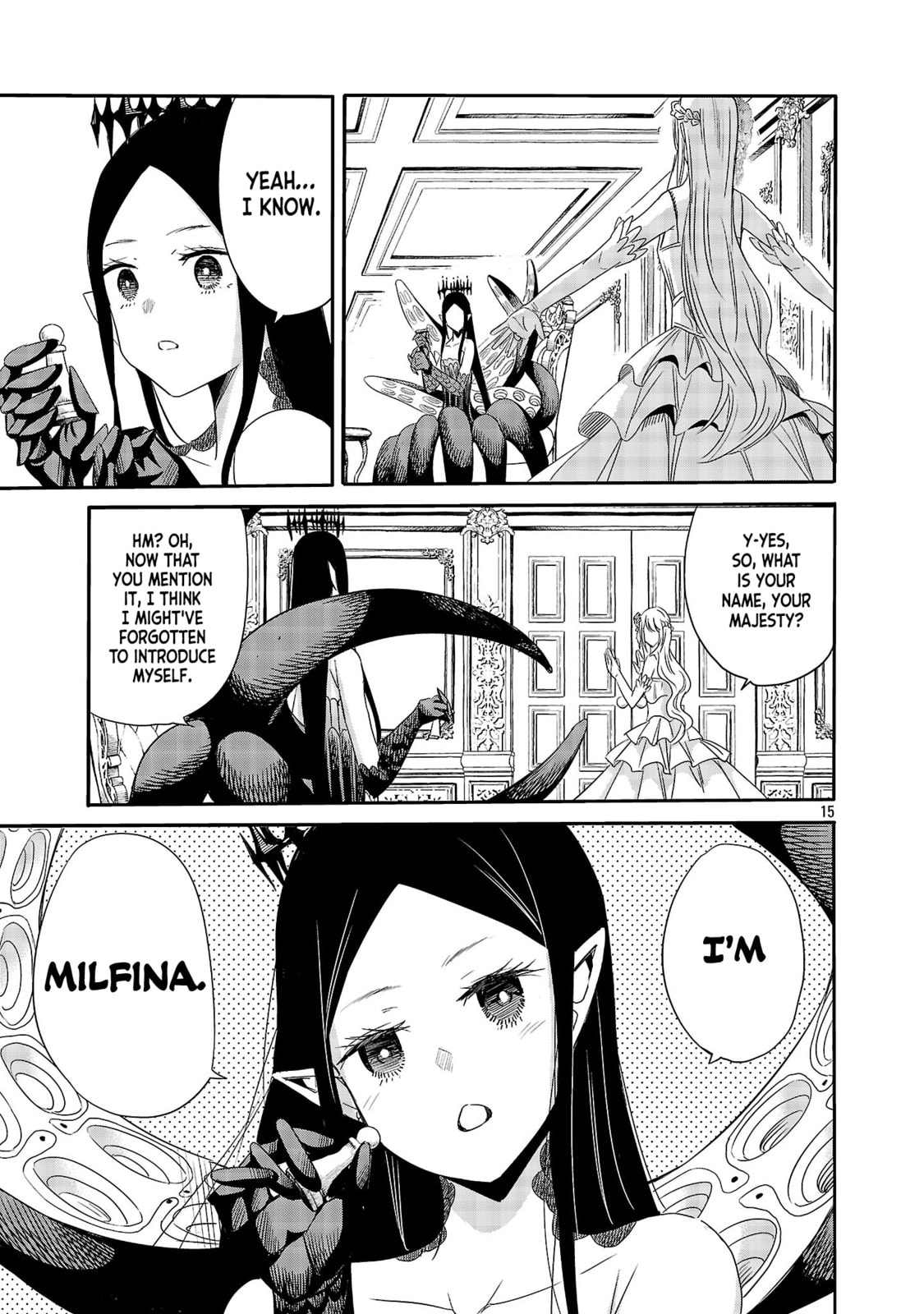 Koushaku Reijou no Rouraku Mission: Maou to no Seiryaku Kekkon ga Jinrui Saigo no Kirifuda desu!... tte, Maou ga Onnanoko no Baai wa Dou Sureba Ii no desu ka!? Chapter 3 page 15 - 