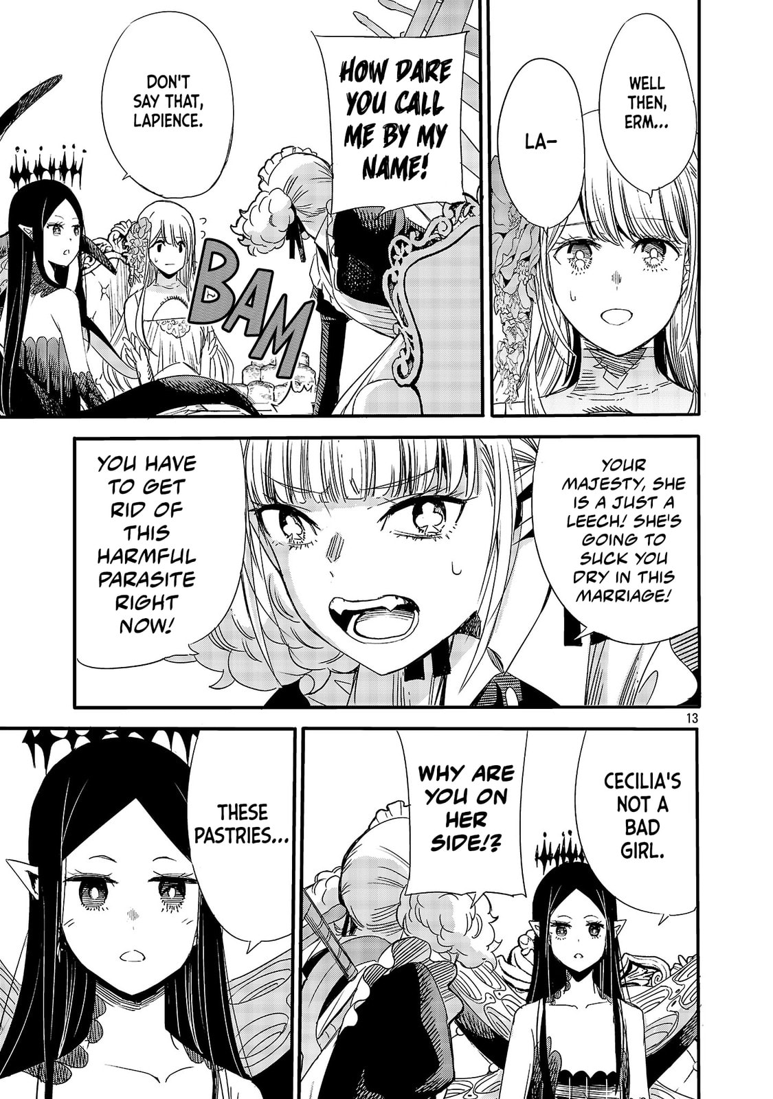 Koushaku Reijou no Rouraku Mission: Maou to no Seiryaku Kekkon ga Jinrui Saigo no Kirifuda desu!... tte, Maou ga Onnanoko no Baai wa Dou Sureba Ii no desu ka!? Chapter 7 page 13 - 