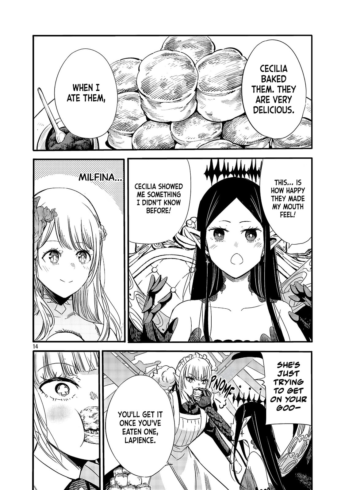 Koushaku Reijou no Rouraku Mission: Maou to no Seiryaku Kekkon ga Jinrui Saigo no Kirifuda desu!... tte, Maou ga Onnanoko no Baai wa Dou Sureba Ii no desu ka!? Chapter 7 page 14 - 