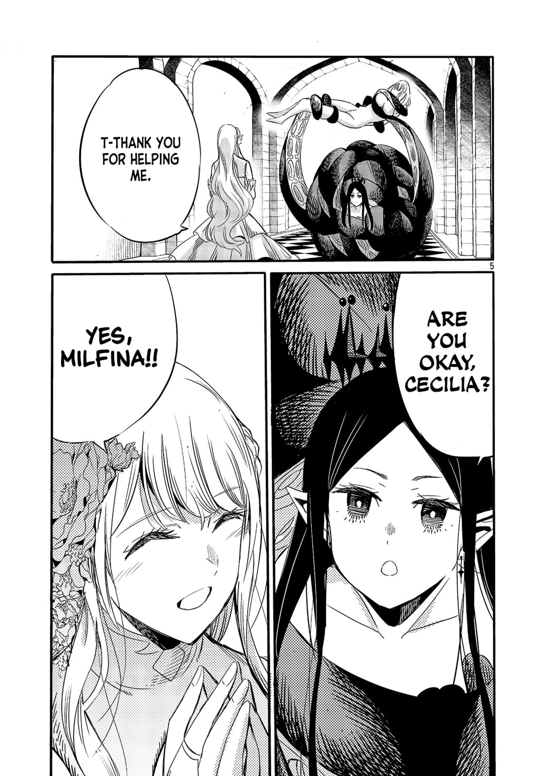 Koushaku Reijou no Rouraku Mission: Maou to no Seiryaku Kekkon ga Jinrui Saigo no Kirifuda desu!... tte, Maou ga Onnanoko no Baai wa Dou Sureba Ii no desu ka!? Chapter 7 page 5 - 