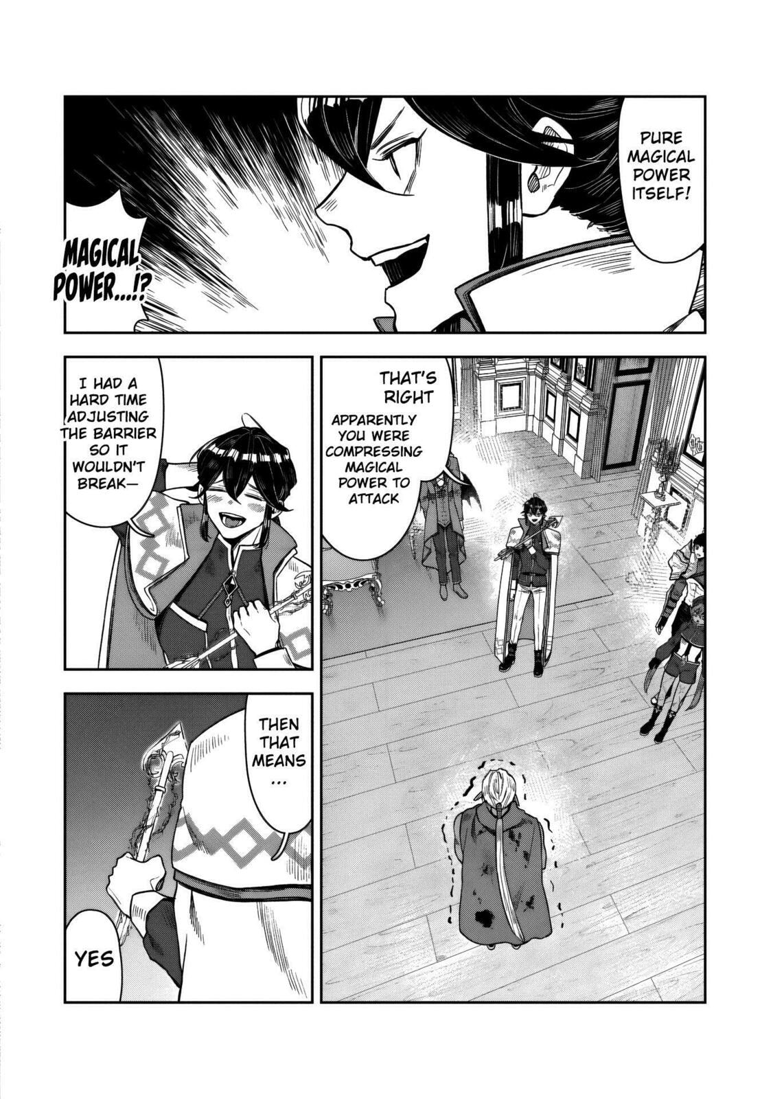 Kuni ni Saikyo no Barrier wo Hattara Heiwa ni Narisugite Tsuiho Saremashita. Ore no Mahou ga Yaba Sugite, Bijo to Mazoku ni Kakomarete Nanda ga!? Chapter 15 page 21 - 