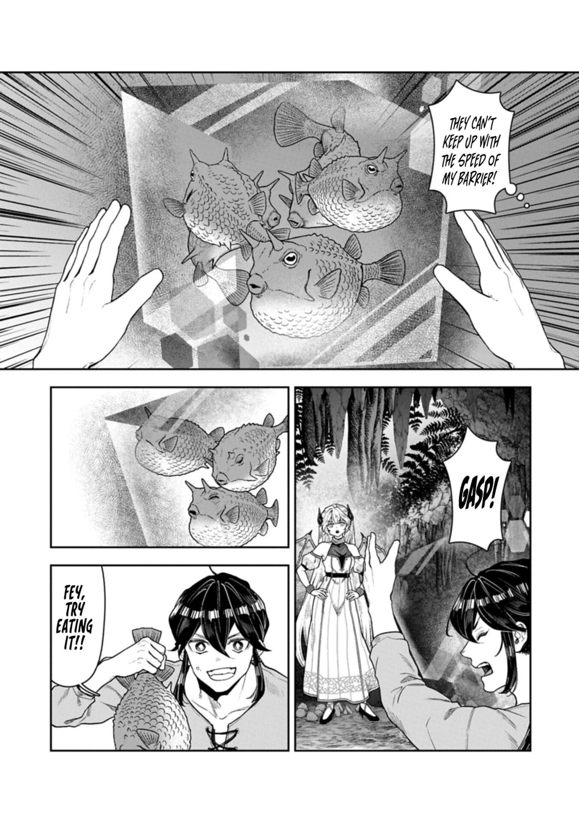 Kuni ni Saikyo no Barrier wo Hattara Heiwa ni Narisugite Tsuiho Saremashita. Ore no Mahou ga Yaba Sugite, Bijo to Mazoku ni Kakomarete Nanda ga!? Chapter 21 page 12 - 
