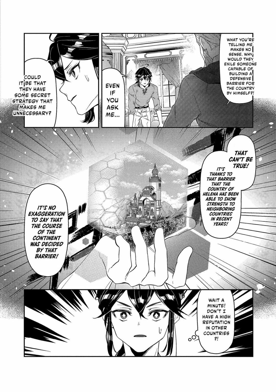 Kuni ni Saikyo no Barrier wo Hattara Heiwa ni Narisugite Tsuiho Saremashita. Ore no Mahou ga Yaba Sugite, Bijo to Mazoku ni Kakomarete Nanda ga!? Chapter 4 page 3 - 