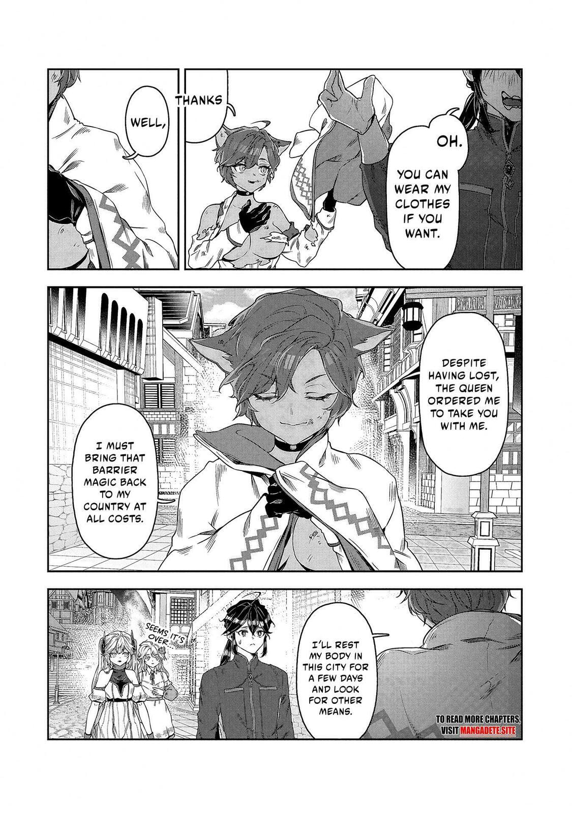 Kuni ni Saikyo no Barrier wo Hattara Heiwa ni Narisugite Tsuiho Saremashita. Ore no Mahou ga Yaba Sugite, Bijo to Mazoku ni Kakomarete Nanda ga!? Chapter 4 page 31 - 