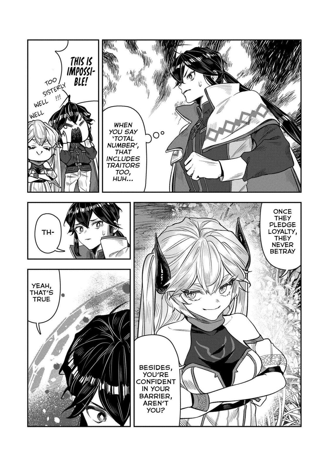 Kuni ni Saikyo no Barrier wo Hattara Heiwa ni Narisugite Tsuiho Saremashita. Ore no Mahou ga Yaba Sugite, Bijo to Mazoku ni Kakomarete Nanda ga!? Chapter 8 page 12 - 