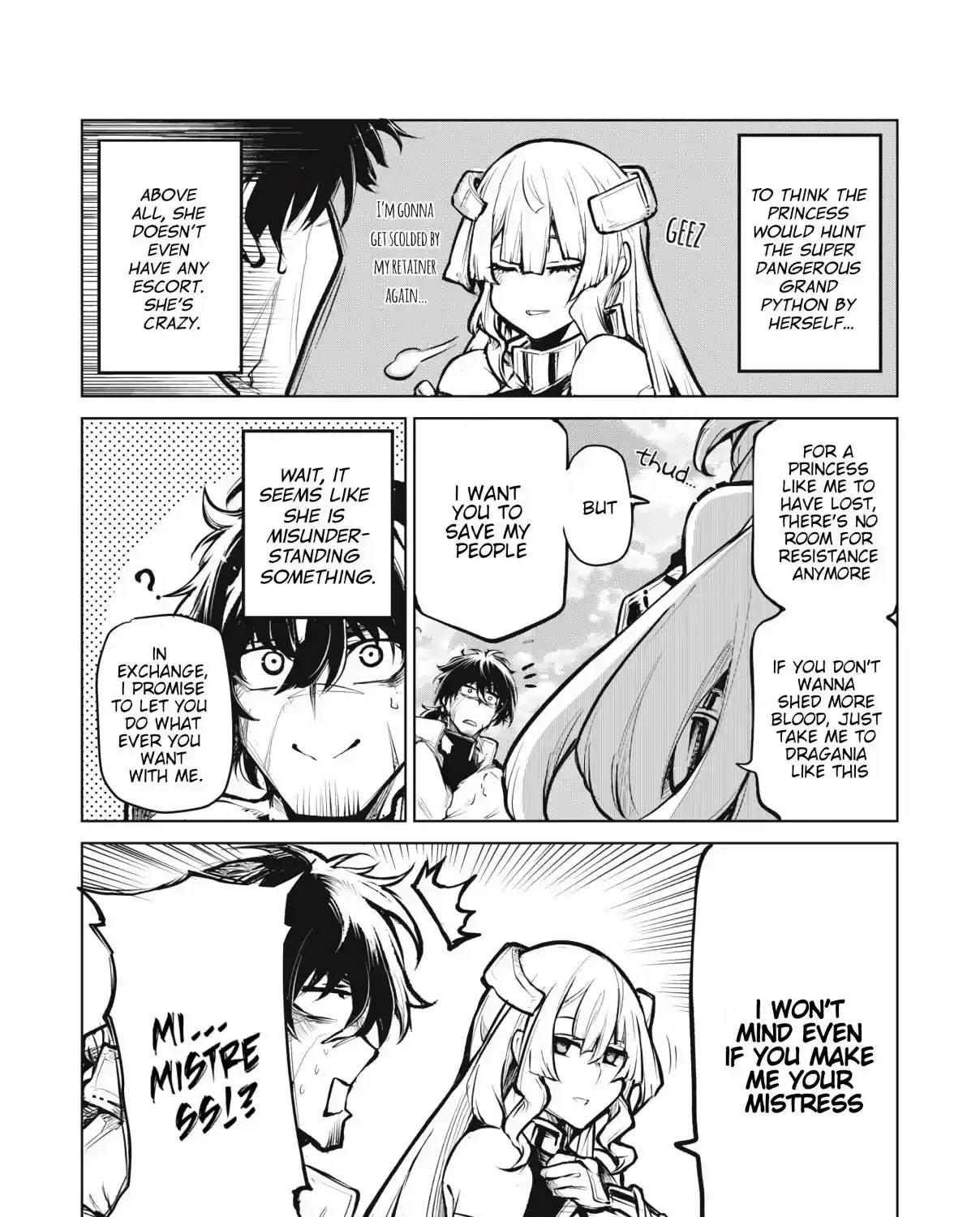 Kuni wo Owareta Ryuushi-san, Hirowareta Ringoku de Ukkari Musou Shite Shimau. ~Jakushou Kokka ga Tairiku Saikyou no Ryuu no Rakuen ni Naru made~ Chapter 1 page 116 - 