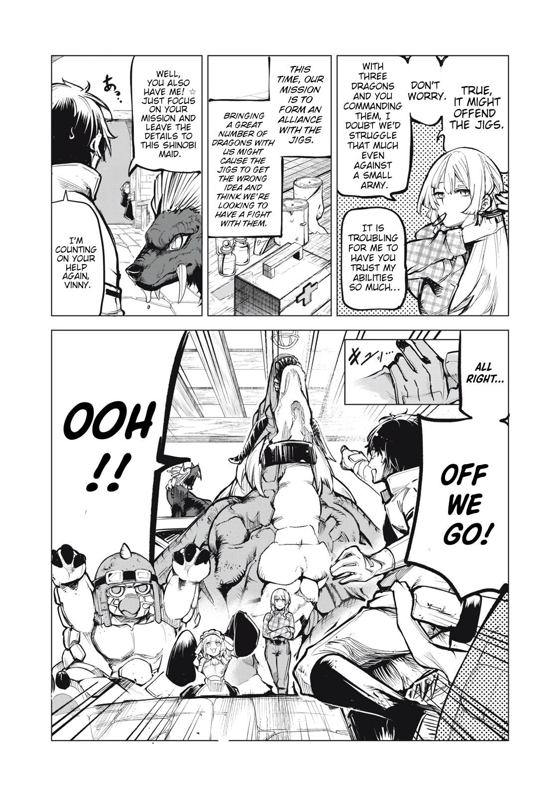 Kuni wo Owareta Ryuushi-san, Hirowareta Ringoku de Ukkari Musou Shite Shimau. ~Jakushou Kokka ga Tairiku Saikyou no Ryuu no Rakuen ni Naru made~ Chapter 14 page 3 - 