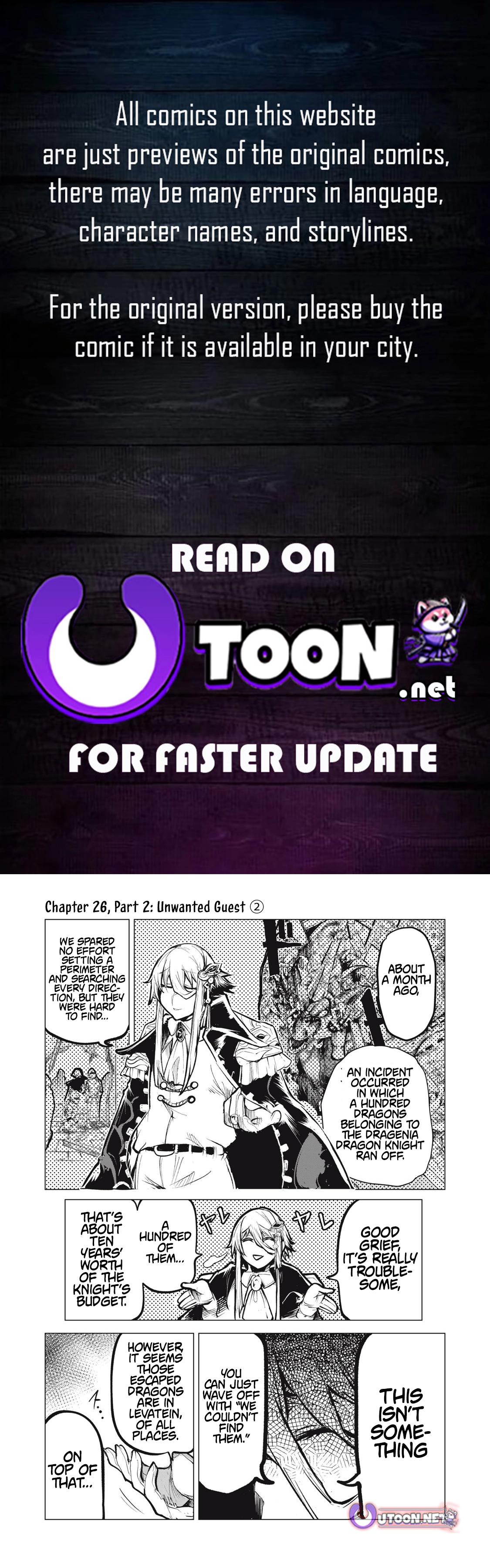Kuni wo Owareta Ryuushi-san, Hirowareta Ringoku de Ukkari Musou Shite Shimau. ~Jakushou Kokka ga Tairiku Saikyou no Ryuu no Rakuen ni Naru made~ Chapter 26.2 page 1 - 