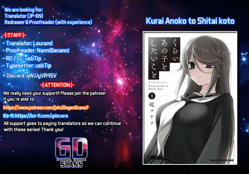 Kurai Ano Ko to Shitai Koto Chapter 20 page 1 - 