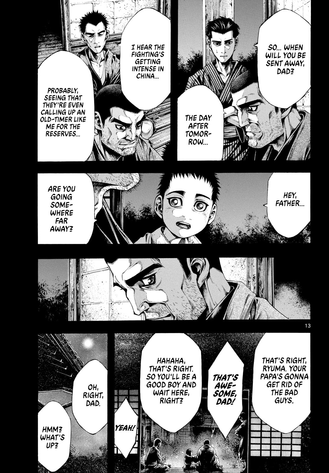 Kyokuhoku no Geroi: 8-gatsu 17-nichi no Kaisen Chapter 7 page 13 - 
