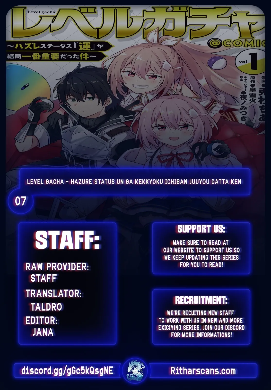 Level Gacha: It Turns Out the Dump Stat "Luck" is the Most Important Chapter 7 page 1 - 
