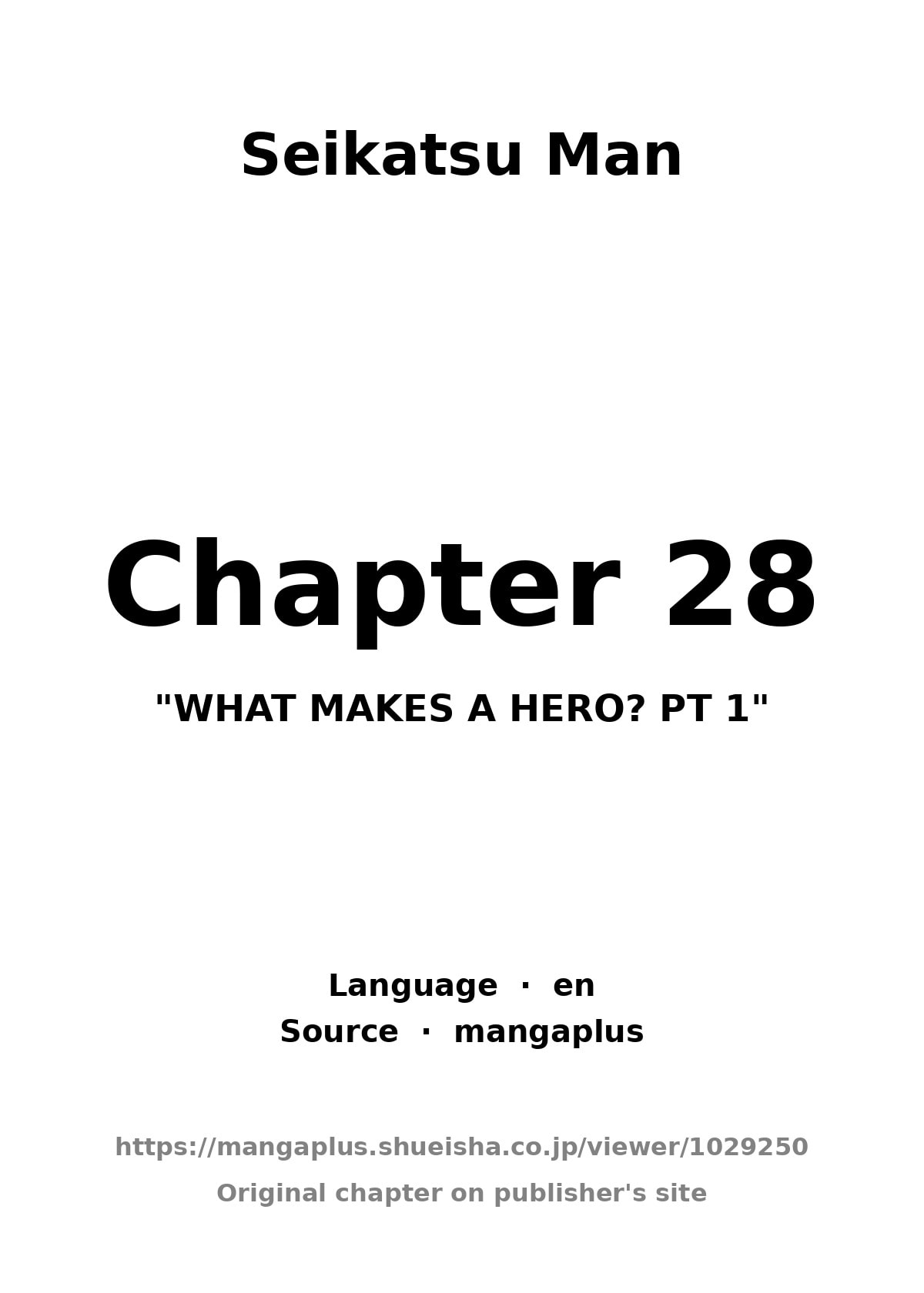 Life-Man Chapter 28 page 1 - 