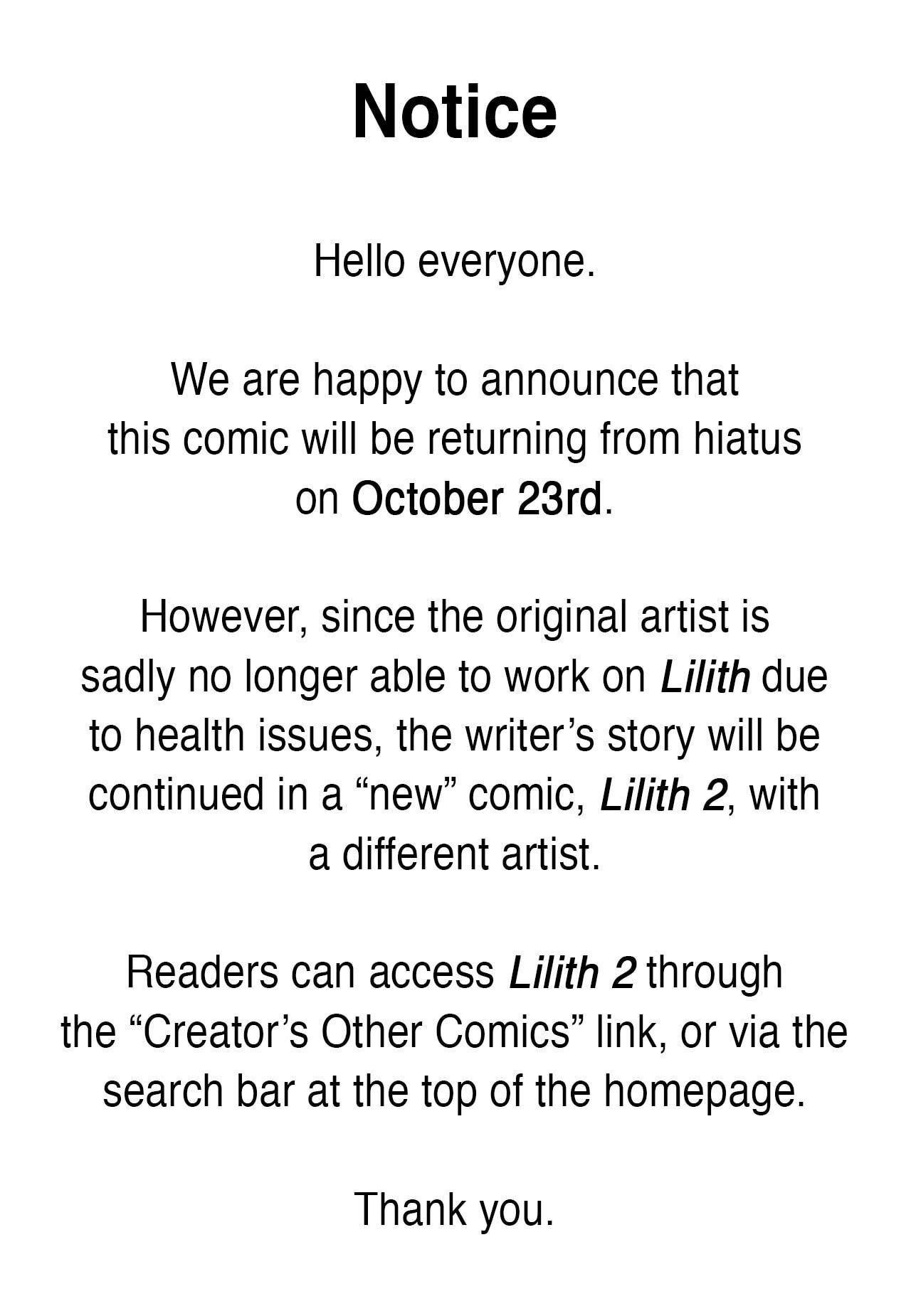 Lilith Chapter 26 page 1 - 