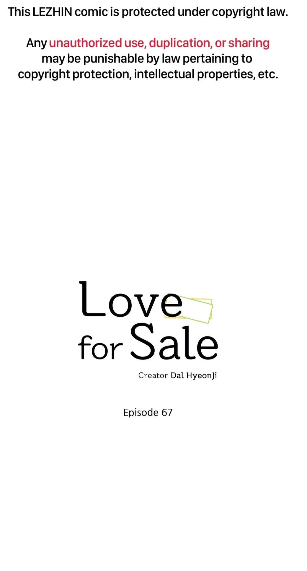 Love for Sale Chapter 67 page 1 - 
