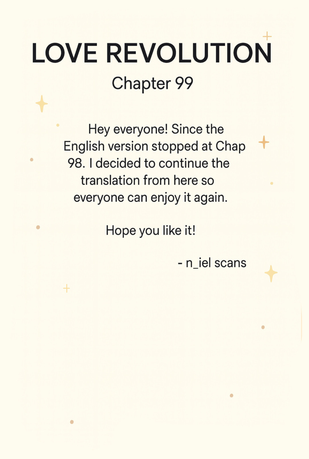 Love Revolution Chapter 99 page 1 - 