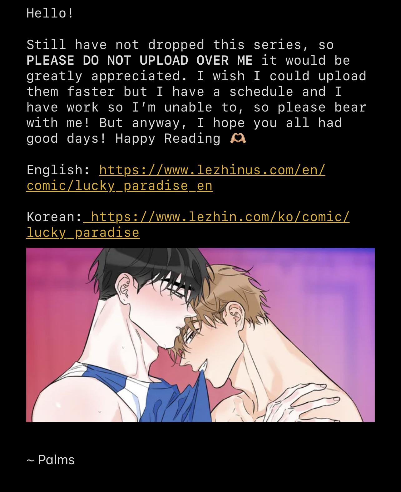 Lucky Paradise Chapter 85.5 page 2 - 