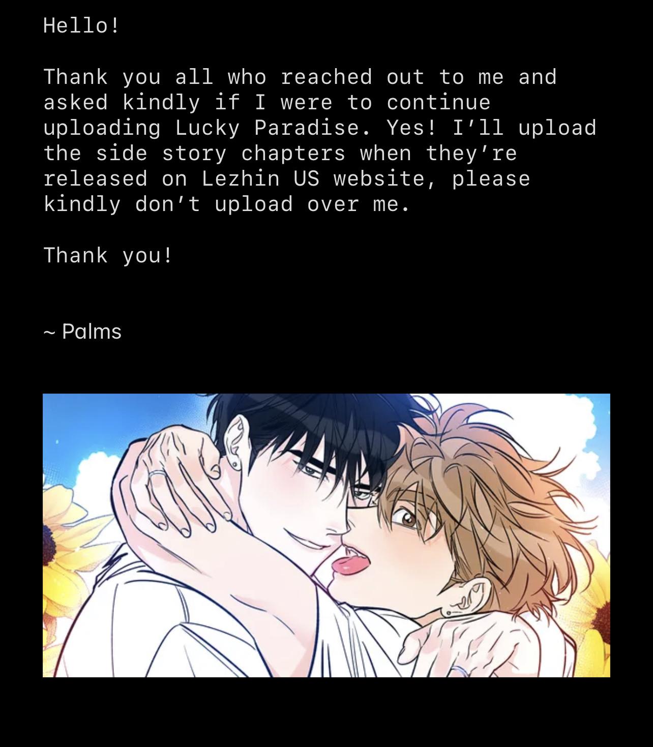 Lucky Paradise Chapter 85.9 page 2 - 
