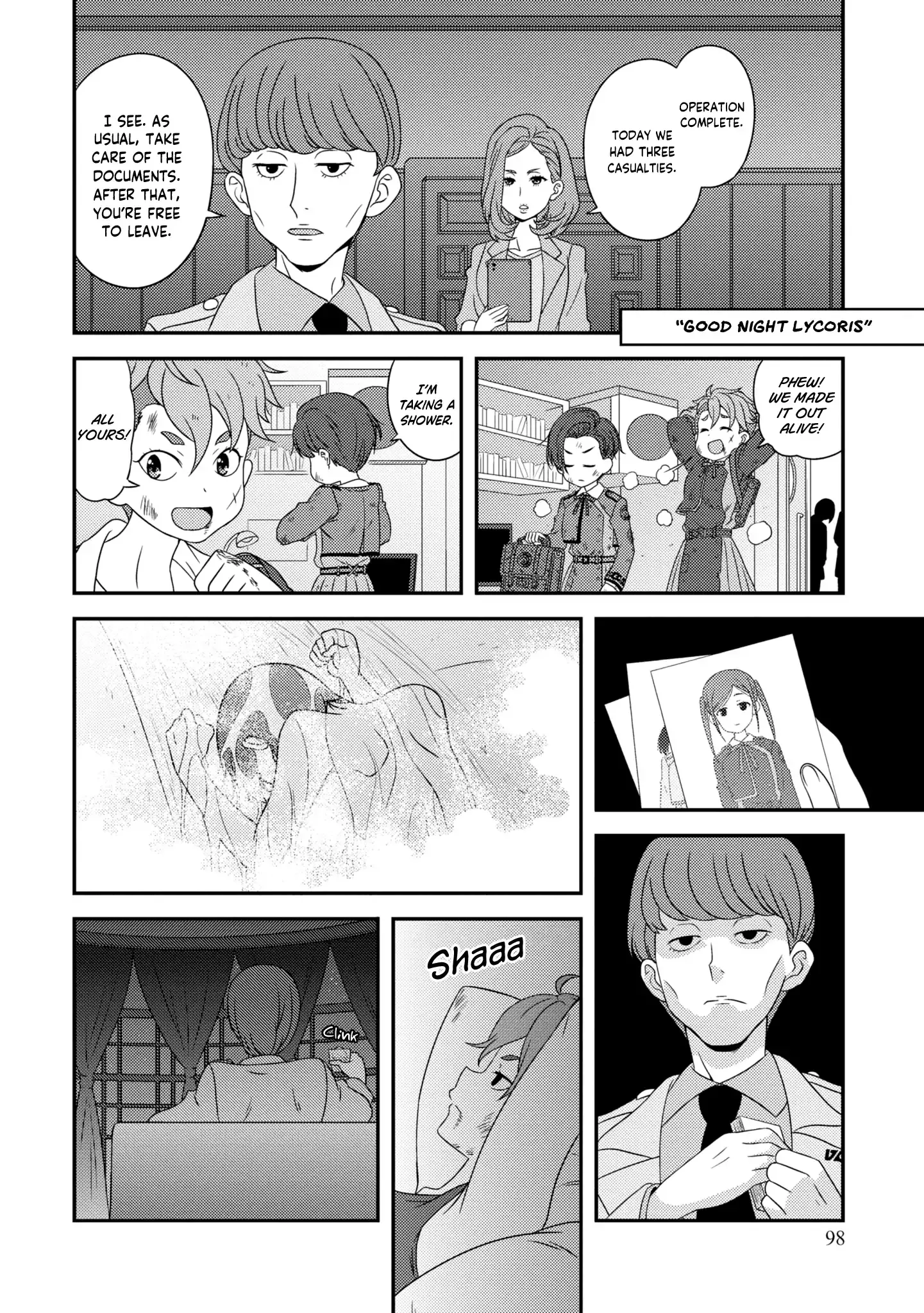 Lycoris Recoil Official Comic Anthology: React Chapter 6 page 9 - 
