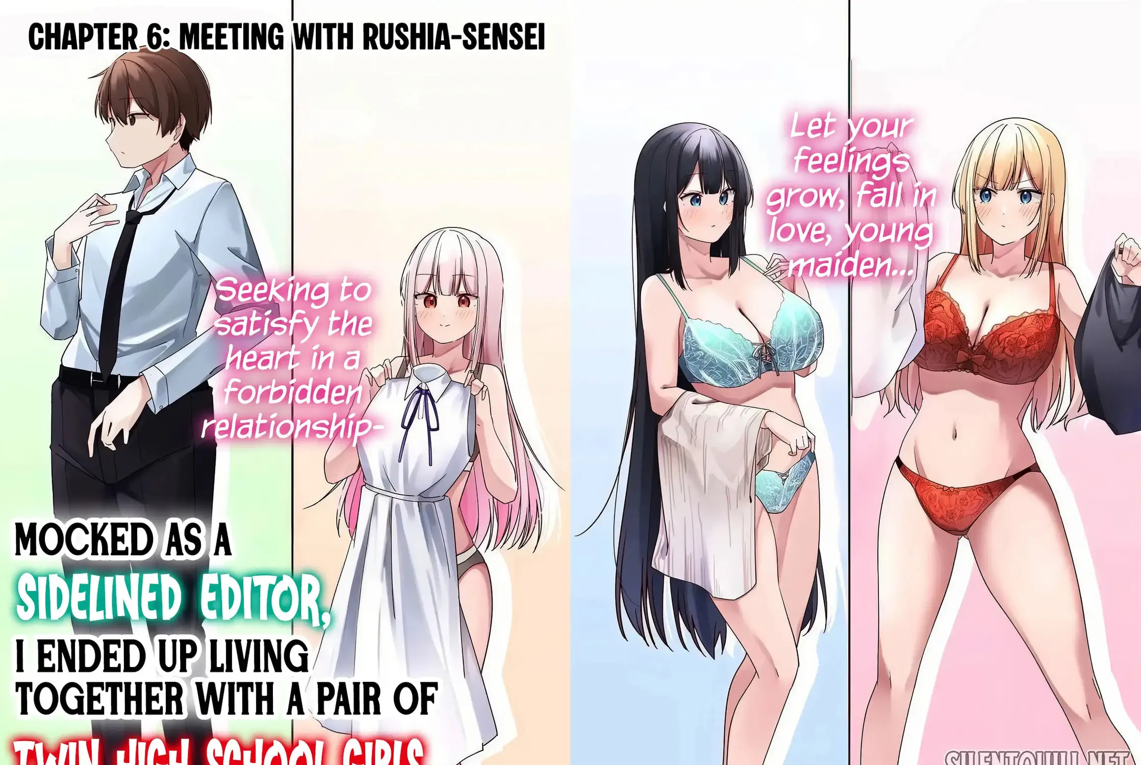 Madogiwa Henshuu to Baka ni Sareta Ore ga, Futago JK to Doukyo Suru Koto ni Natta Chapter 6.1 page 4 - 