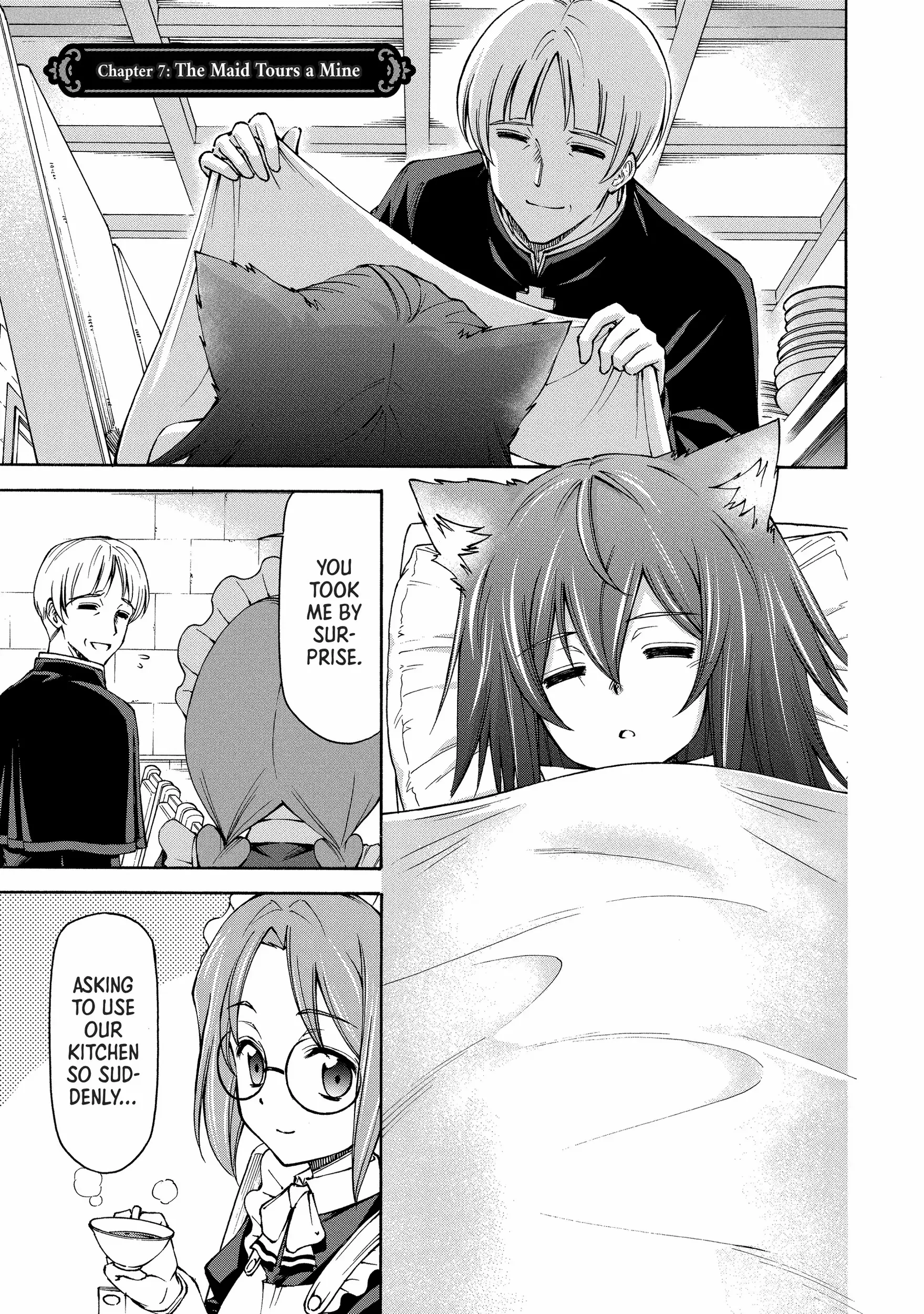 Maid Nara Touzen Desu. ~Nureginu Wo Kiserareta Bannou Maid-San Wa Tabi Ni Deru Koto Ni Shimashita.~ Chapter 7 page 1 - 