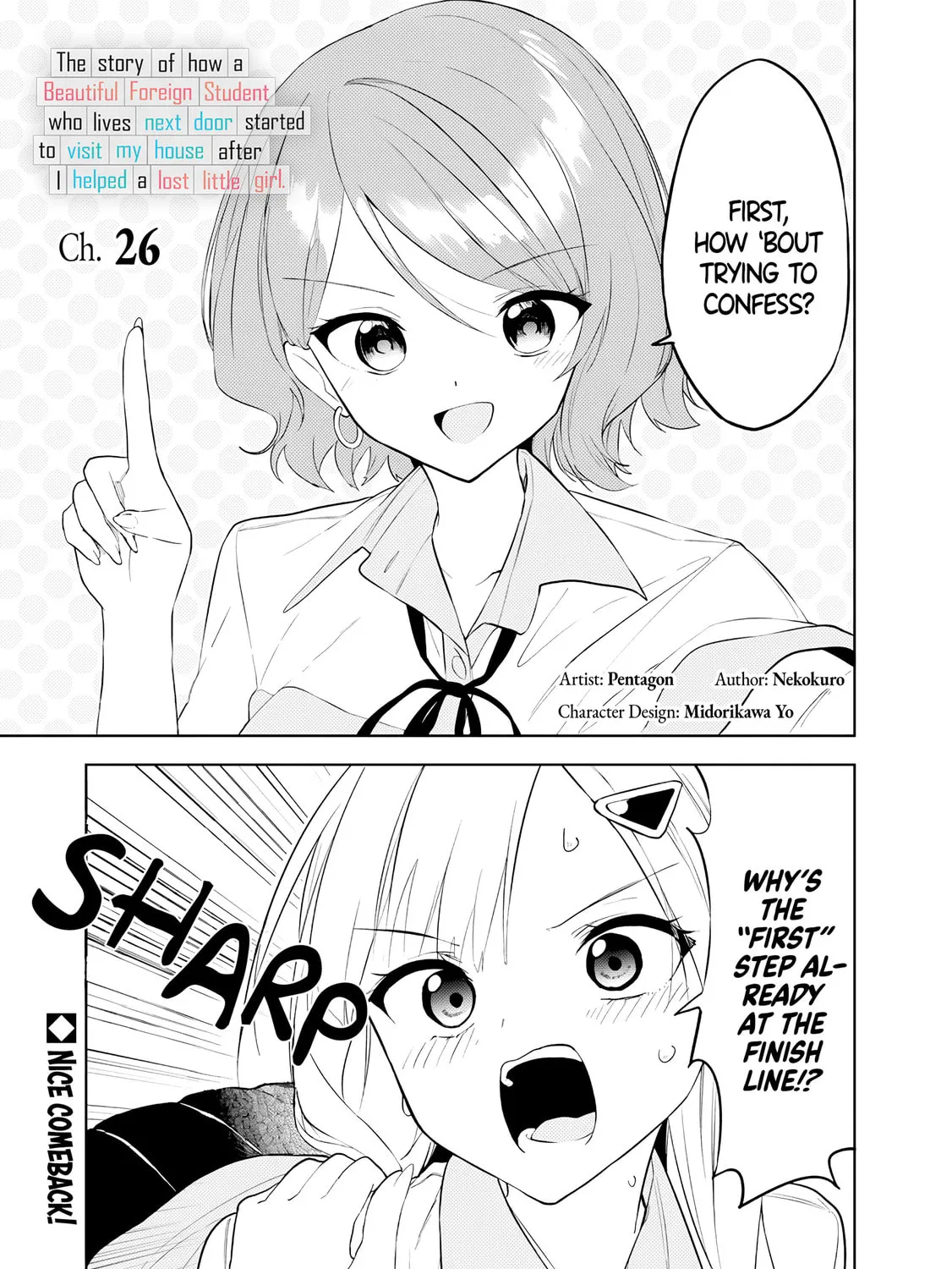 Maigo ni Natte Ita Youjou wo Tasuketara, Otonari ni Sumu Bishoujou Ryuugakusei ga Ie ni Asobi ni Kuru You ni Natta Ken ni Tsuite Chapter 26 page 1 - 