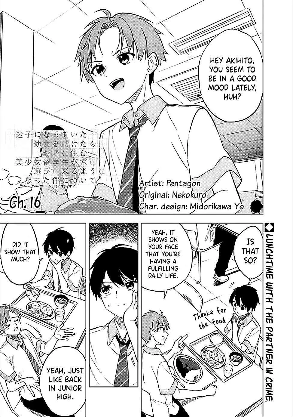 Maigo ni Natteita Youjo wo Tasuketara, Otonari ni Sumu Bishoujo Ryuugakusei ga Ie ni Asobi ni Kuru you ni Natta Ken ni Tsuite Chapter 16 page 2 - 