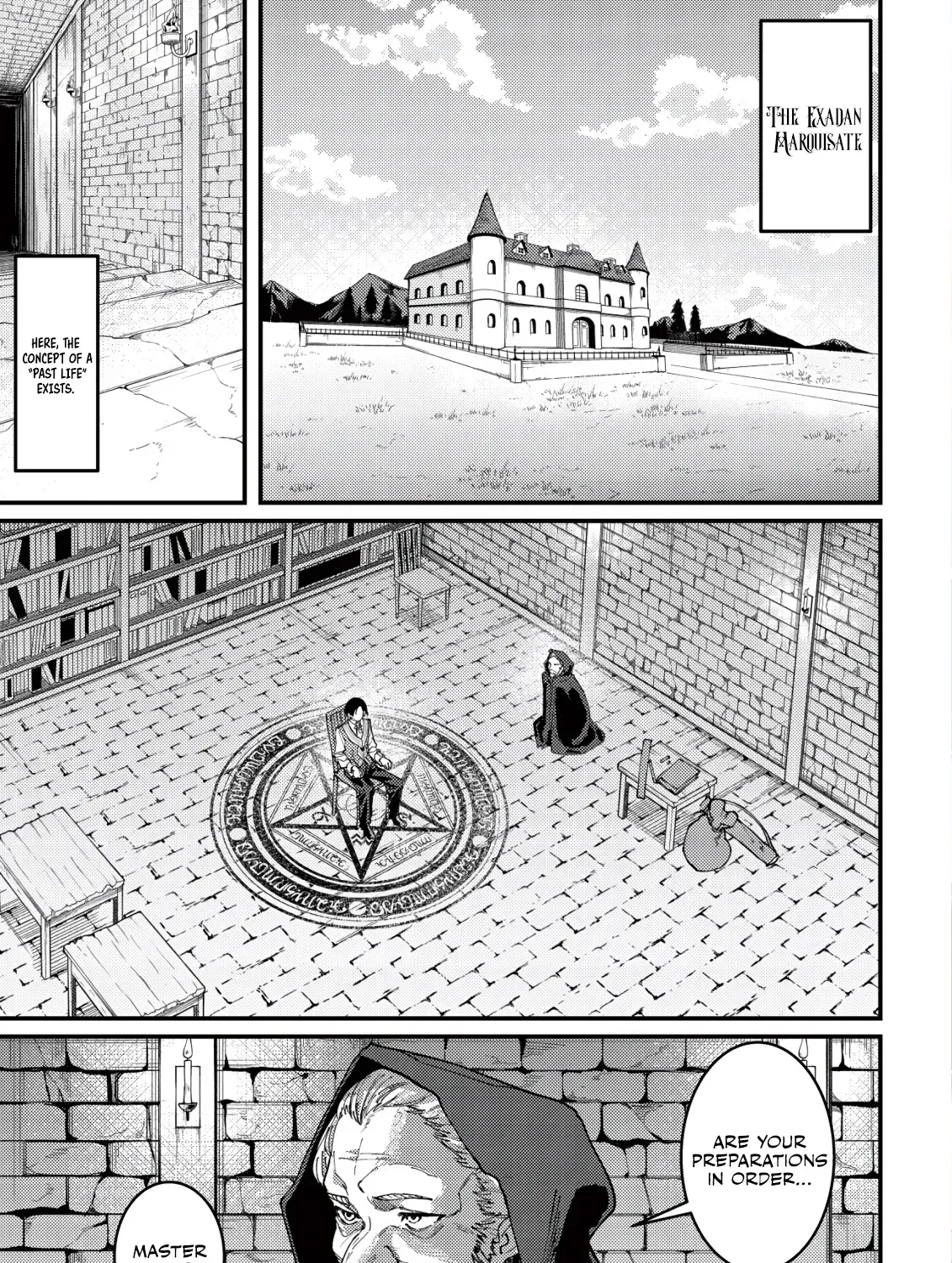 Majo to Mashou to Mahou no Rakuen: Tsuihou Sareta Tensei Kizoku no Jiyuu Kimama na "Shuushuuka" Seikatsu. Hazure Zensei ni Mezameta Shounen wa, Isekai de Kiyoshi Ken Momofumofu mo Jibun no Shiro mo Te ni Ireru Chapter 1 page 4 - 
