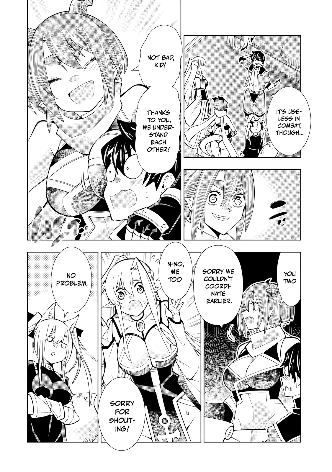 Man-nen F-Rank "Tsuuyaku" Sukiru-mochi Teihen Boukensha, Ishu-zoku no Saikyou Bishoujo-tachi to Party wo Kundesainou ni Kaikashi Musou suru Chapter 1 page 22 - 