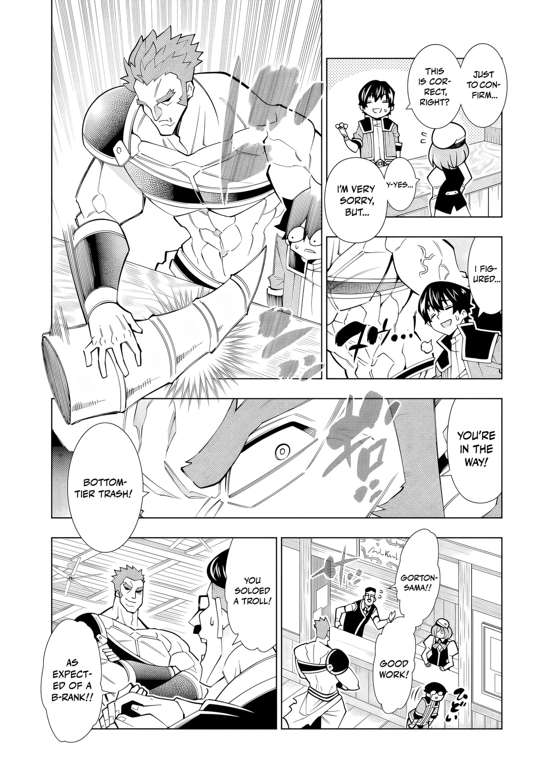 Man-nen F-Rank "Tsuuyaku" Sukiru-mochi Teihen Boukensha, Ishu-zoku no Saikyou Bishoujo-tachi to Party wo Kundesainou ni Kaikashi Musou suru Chapter 1 page 6 - 