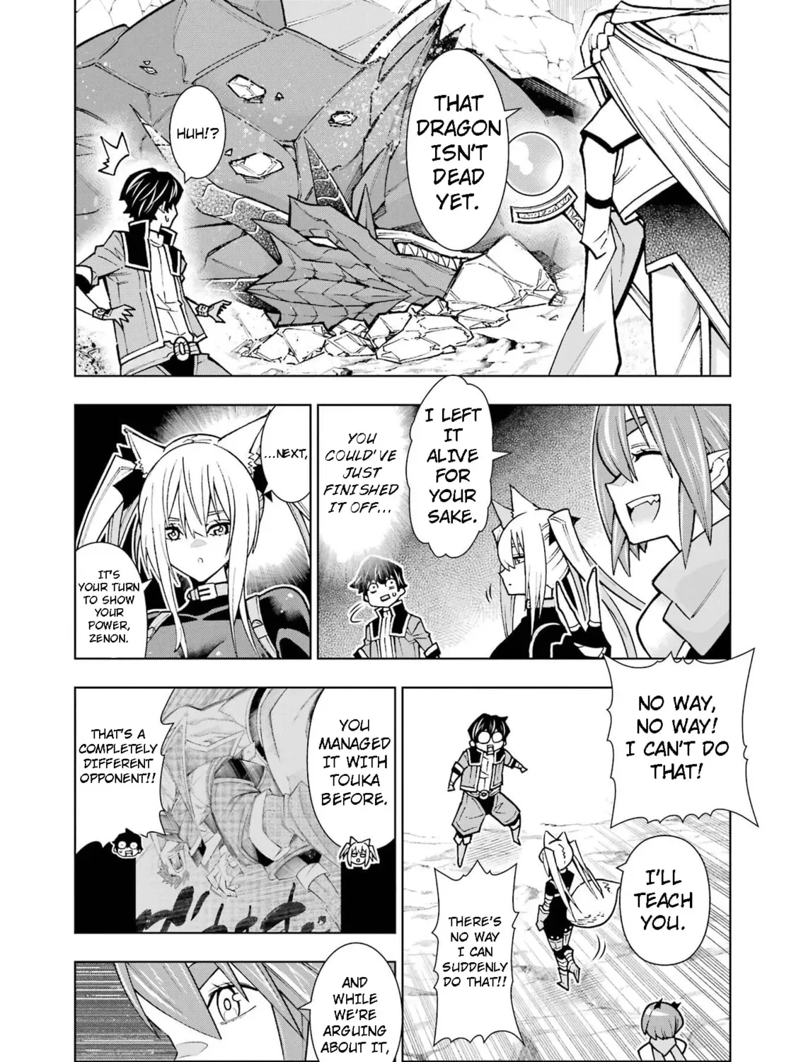 Man-nen F-Rank "Tsuuyaku" Sukiru-mochi Teihen Boukensha, Ishu-zoku no Saikyou Bishoujo-tachi to Party wo Kundesainou ni Kaikashi Musou suru Chapter 2 page 47 - 