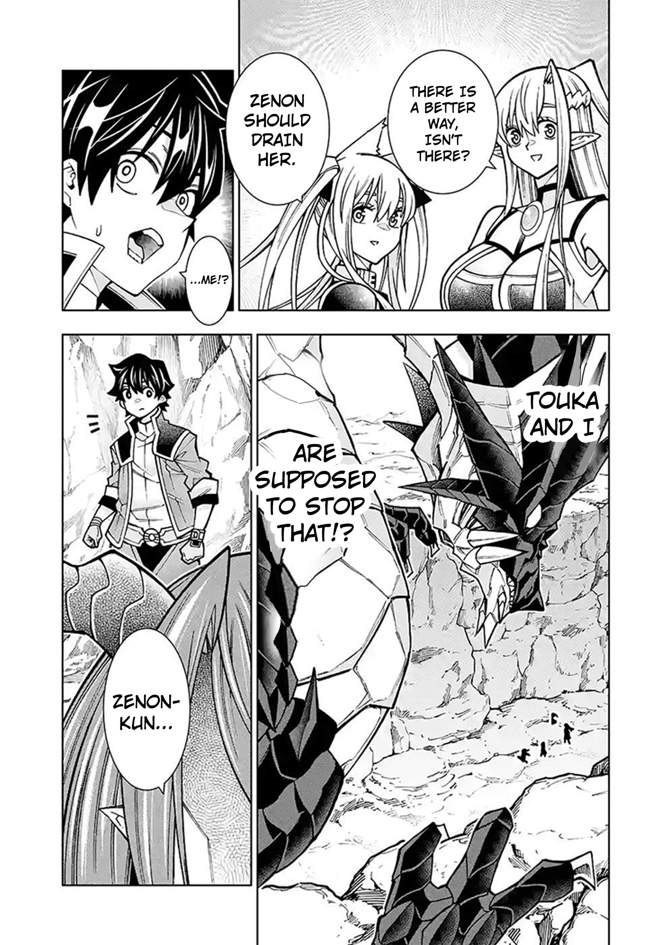 Man-nen F-Rank "Tsuuyaku" Sukiru-mochi Teihen Boukensha, Ishu-zoku no Saikyou Bishoujo-tachi to Party wo Kundesainou ni Kaikashi Musou suru Chapter 6 page 38 - 