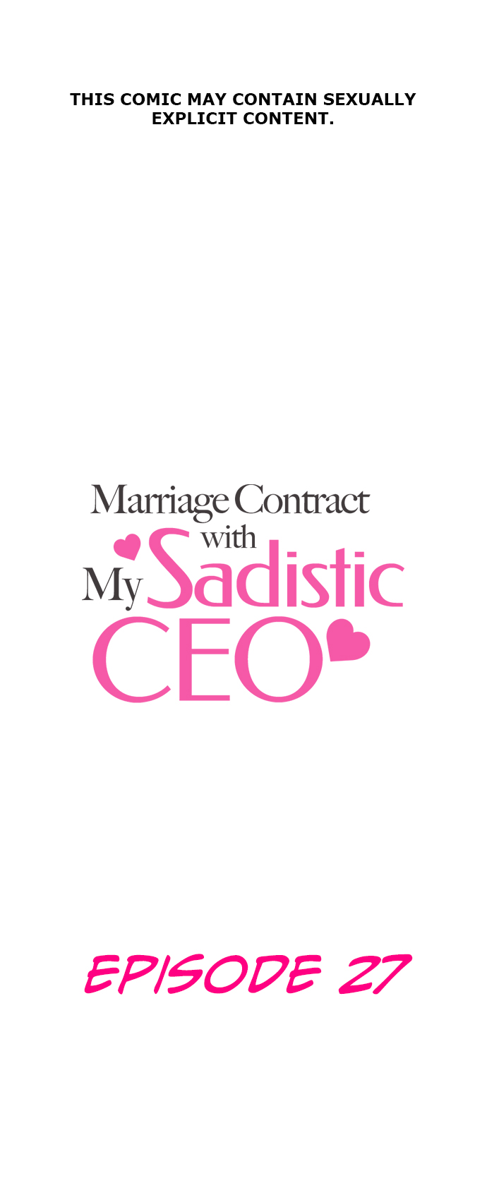 Marriage Contract With My Sadistic CEO Chapter 27 page 1 - 